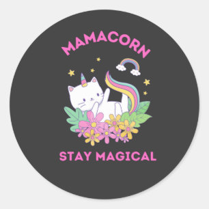 Sticker Rond Unicorn Fan Club Magique