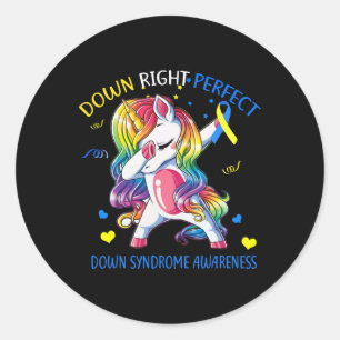 Sticker Rond Unicorn vers le bas droit Perfect vers le bas Sens