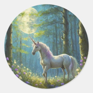 Sticker Rond Unicorne