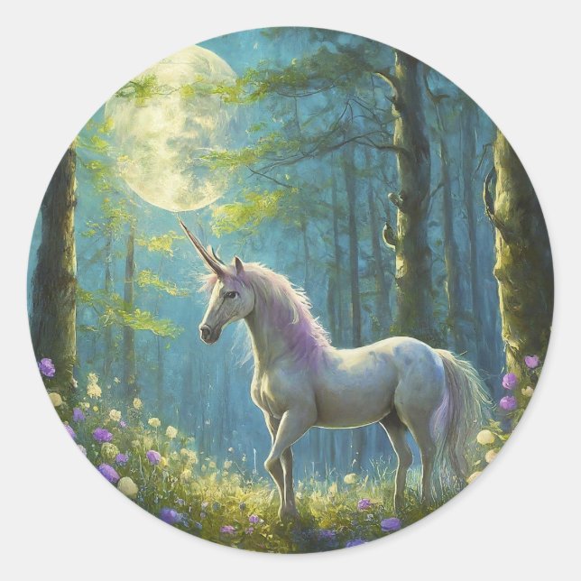 Sticker Rond Unicorne (Devant)