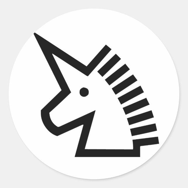 Sticker Rond Unicorne (Devant)