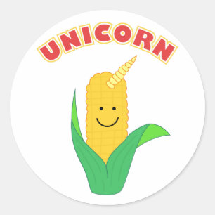 Sticker Rond Unicorne