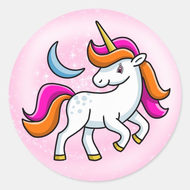 Sticker Rond Unicorne (Devant)