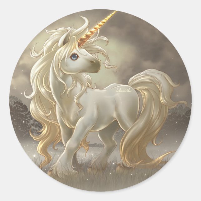 Sticker Rond Unicorne (Devant)