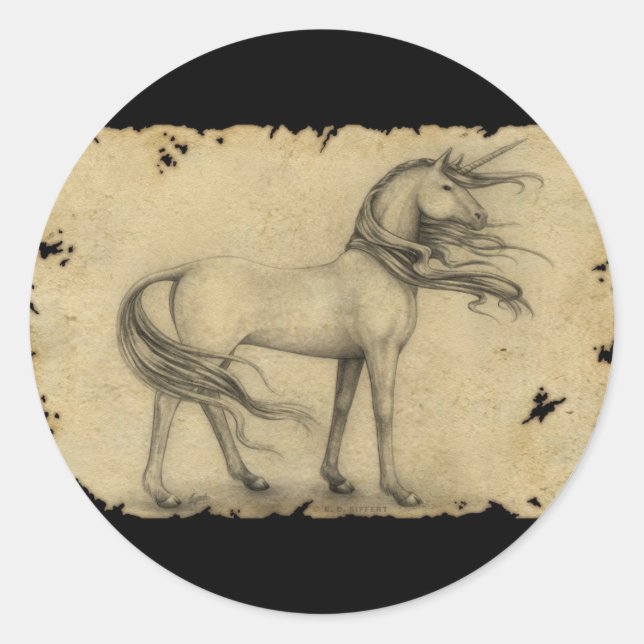 Sticker Rond Unicorne (Devant)