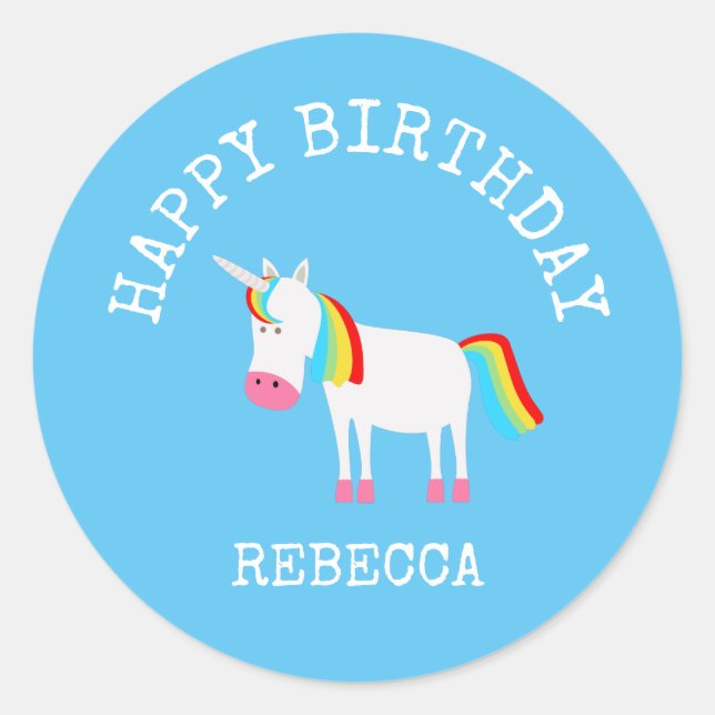 Sticker Rond Unicorne (Devant)