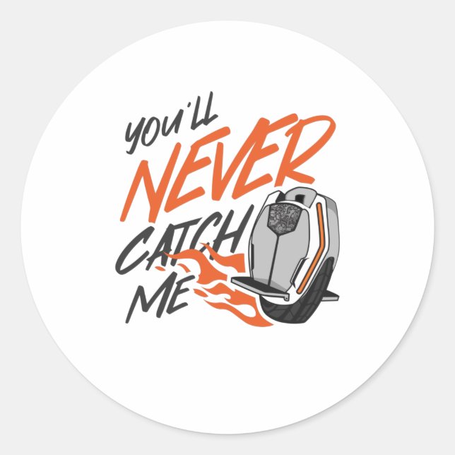 Sticker Rond Unicycle électrique rapide EUC (Devant)