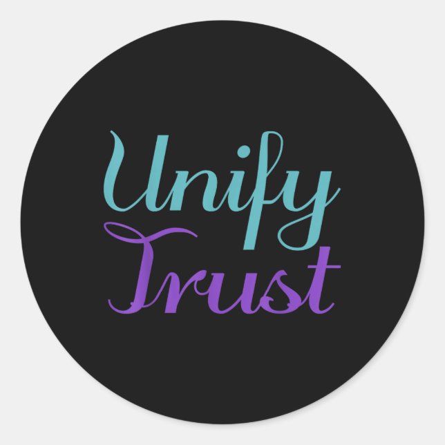 Sticker Rond Unifier la confiance, la sensibilisation à la sant (Devant)