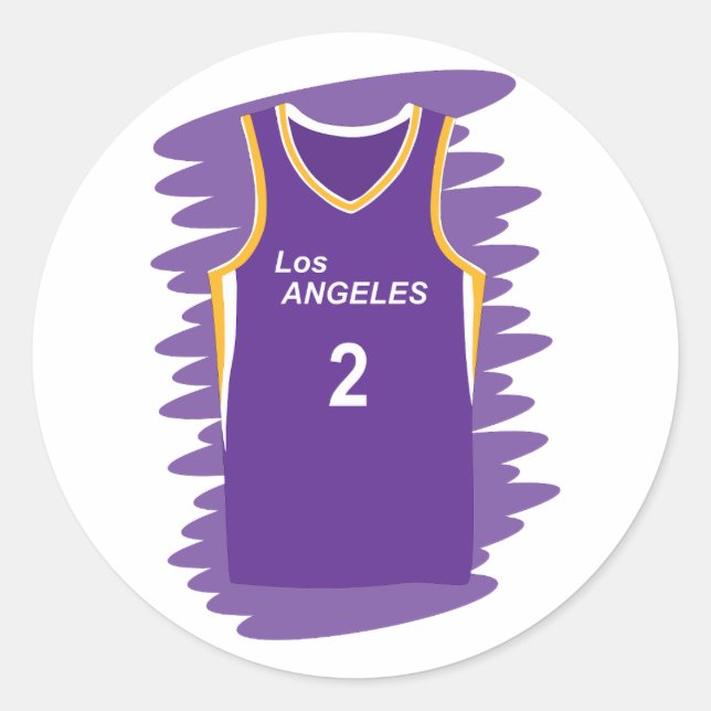 Sticker Rond uniforme Los Angeles Sparks numéro 2 (Devant)