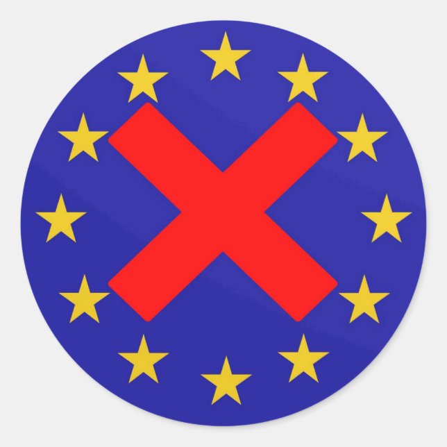 Sticker Rond Union anti-européenne (Devant)