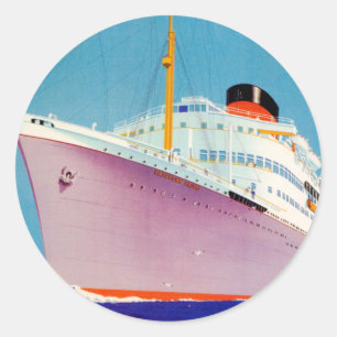Sticker Rond Union Castle ~ The Big Ship Way