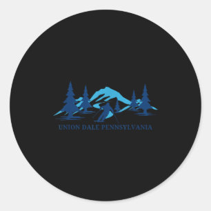 Sticker Rond Union dale pennsylvanie station de ski skieur 