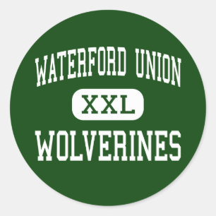 Sticker Rond Union de Waterford - Wolverines - haute -