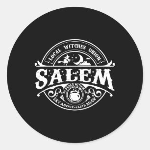 Sticker Rond Union des sorcières locales de Salem Sky Above Ear