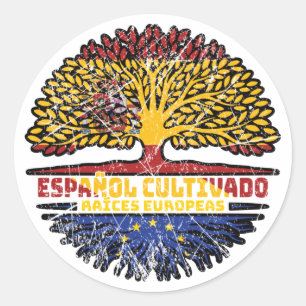 Sticker Rond Union européenne Europe Espagne Espagne Espagne Ar
