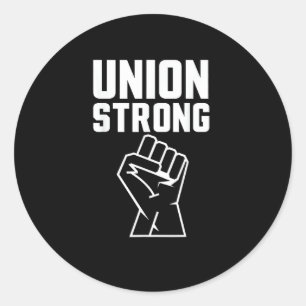 Sticker Rond Union Fière Union Solide Solidarité Soutenir Nos N