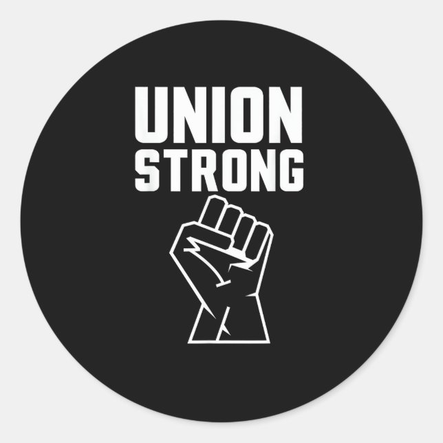 Sticker Rond Union Fière Union Solide Solidarité Soutenir Nos N (Devant)