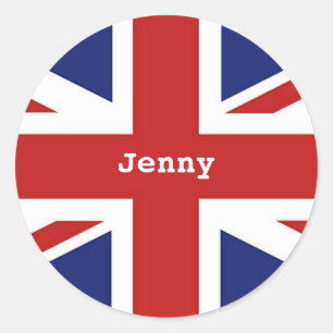 Sticker Rond Union Jack, Jenny