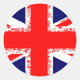 Sticker Rond Union jack londres