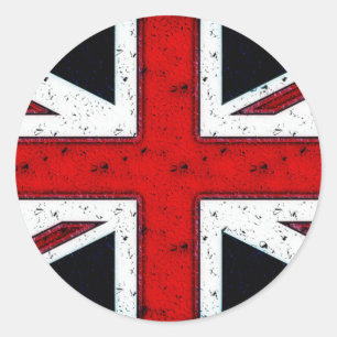 Sticker Rond Union Jack robuste