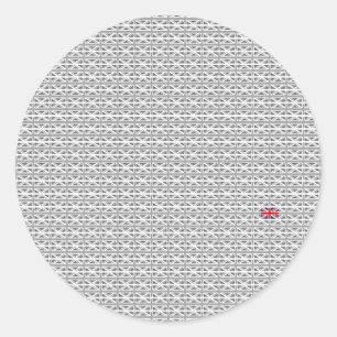 Sticker Rond Union Jack - Royaume-Uni