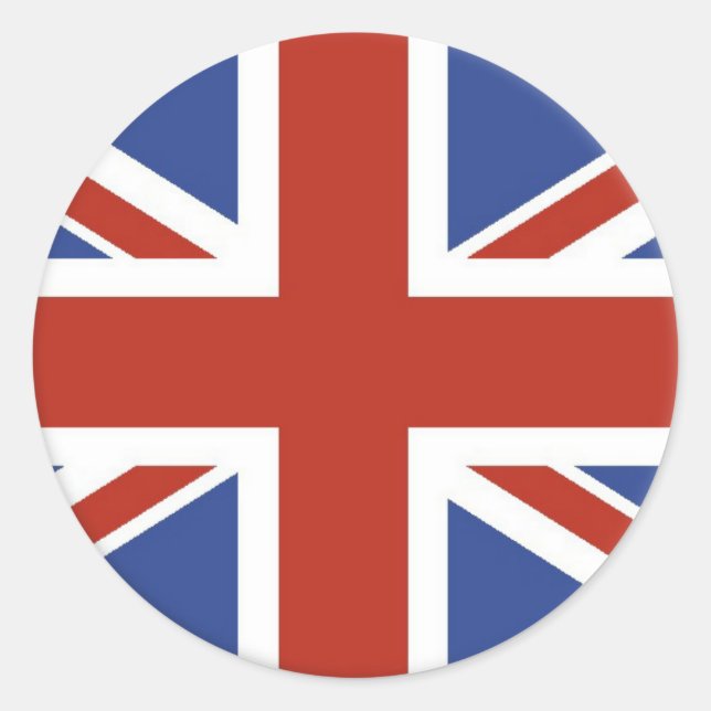 Sticker Rond Union Jack UK Flag Circle Designs. (Devant)