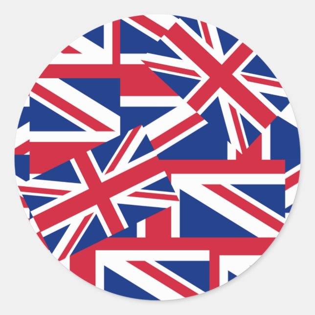 Sticker Rond Union Jacks Galore (Devant)