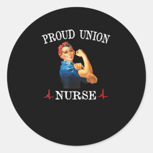 Sticker Rond Union Solide Et Solidarité Et Infirmière