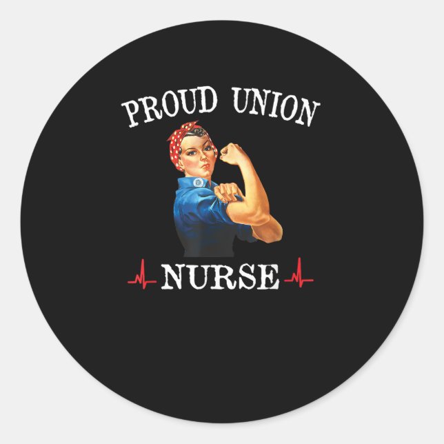Sticker Rond Union Solide Et Solidarité Et Infirmière (Devant)