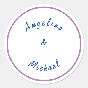 Sticker Rond Unique Moderne Minimaliste Simple