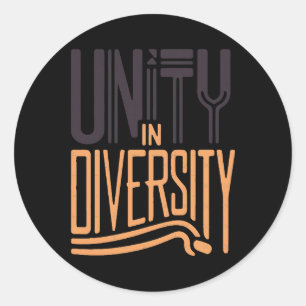 Sticker Rond Unité dans la diversité 1