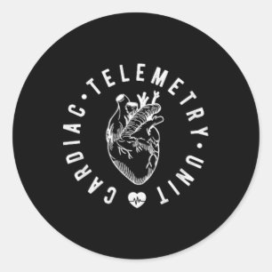 Sticker Rond Unité de télémétrie cardiaque Infirmière Cvicu Tel