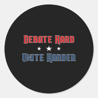 Sticker Rond Unité patriotique de débat difficile unifier plus 