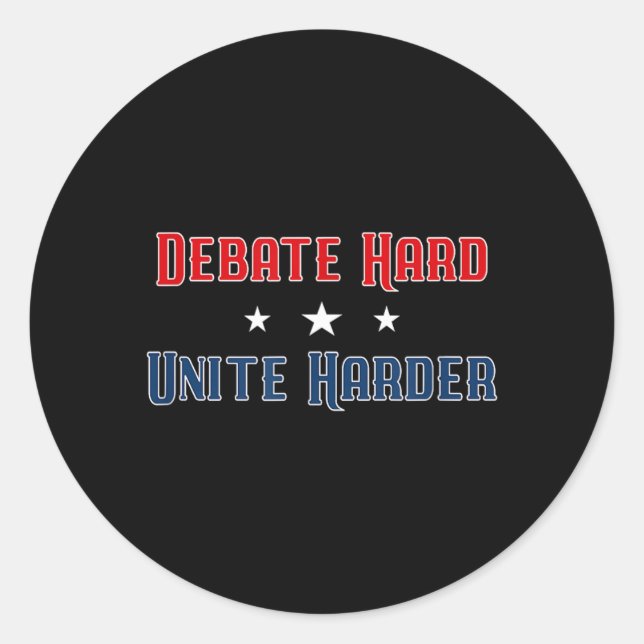 Sticker Rond Unité patriotique de débat difficile unifier plus  (Devant)