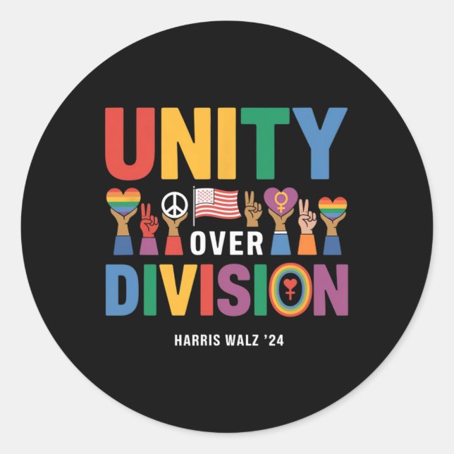 Sticker Rond Unité sur la division Pride Harris W 24 (Devant)