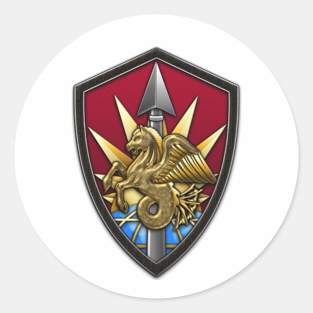 Sticker Rond United States Transportation Command (Devant)