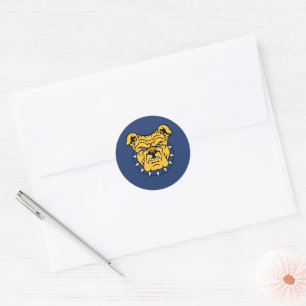 Sticker Rond Université d'État NCA&T   Tête de Bulldog