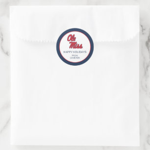 Sticker Rond Université du Mississippi   Ole Miss Script