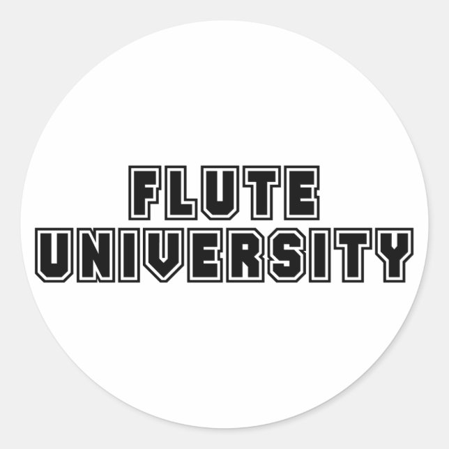 Sticker Rond Université Flute (Devant)