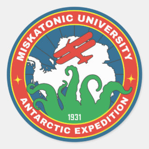 Sticker Rond Université Miskatonique Expedition Antarctique