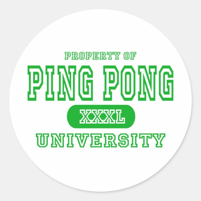 Sticker Rond Université Ping Pong (Devant)