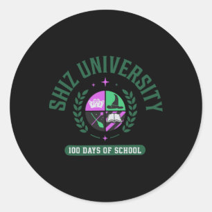 Sticker Rond Université Shiz 100 Jours D'École Pour Hommes Femm