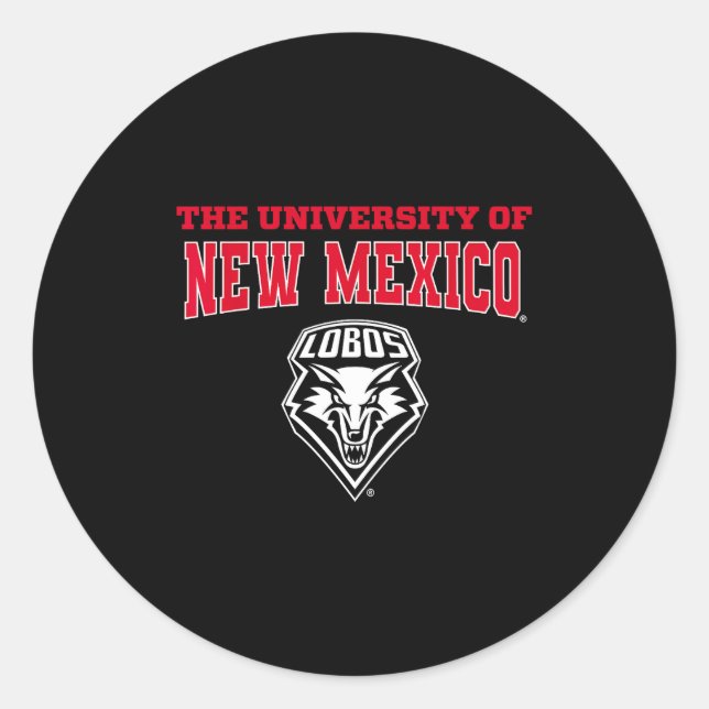 Sticker Rond University Of New Mexico Unm Lobos Ncaa Unm&#;   (Devant)
