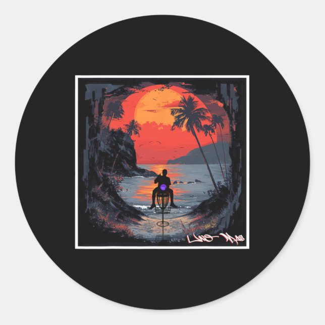 Sticker Rond Uno Mas - Golf sur disque  (Devant)