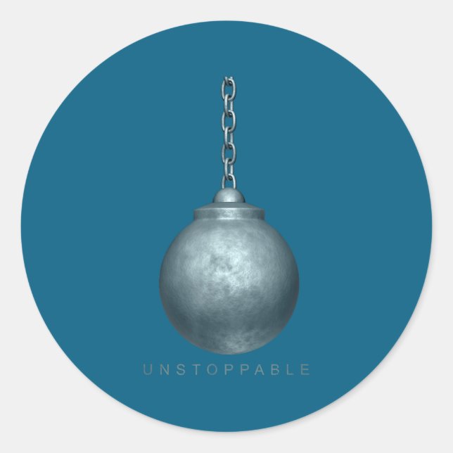 Sticker Rond Unstoppable Motivation  (Devant)