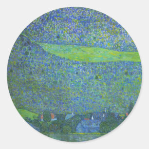 Sticker Rond Unterach am Attersee de Klimt, Art nouveau vintage