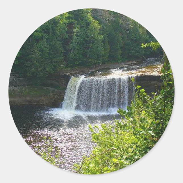 Sticker Rond Upper Tahquamenon Falls State Park, MI (Devant)