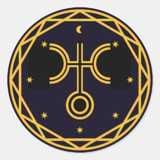 Sticker Rond Uranus Occultic Celestial Party
