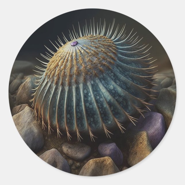 Sticker Rond Urchine de Deep Sea (Devant)