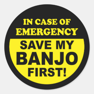 Sticker Rond Urgence banjo